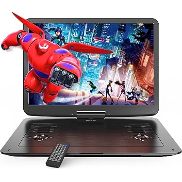 【新品】 ポータブルDVDプレーヤー 14.1インチ 17.9型 6時間連続再生 楽天市場】☆9/23迄1800円OFF☆【超大画面・目に優しい